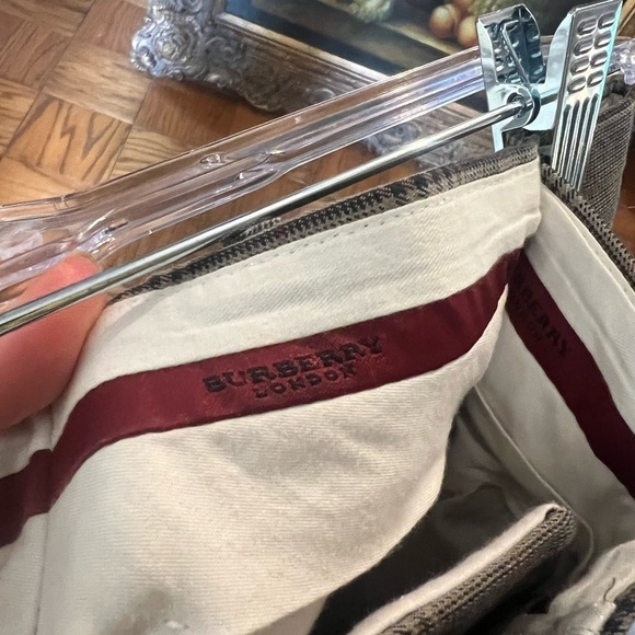 Burberry Plaid Cuffed Wool Trousers 32 - Picture 13 of 13